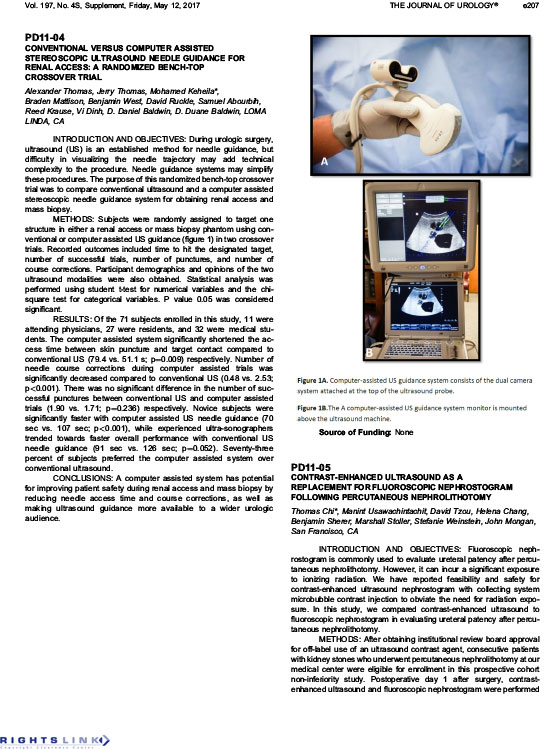 Conventional Versus Computer Assisted Stereoscopic Ultrasound Needle Guidance for Renal Access: A Randomized Bench-Top Crossover Trial